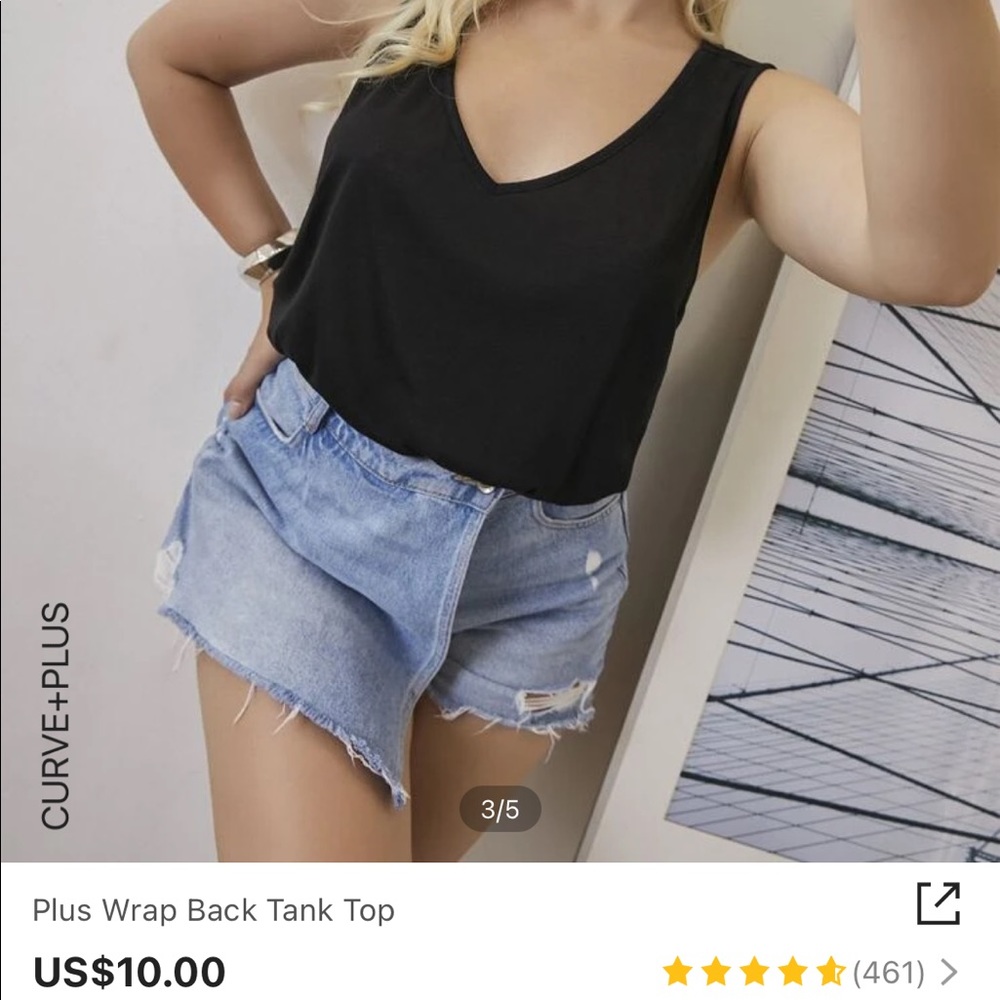 SHEIN plus wrap tank